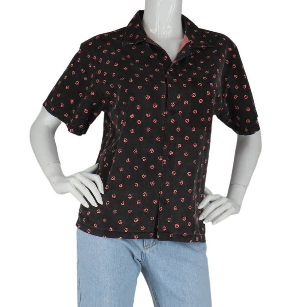 Vintage Jimmy Z Pink Skate Skateboarding Punk Skull Goth Halloween Horror Shirt